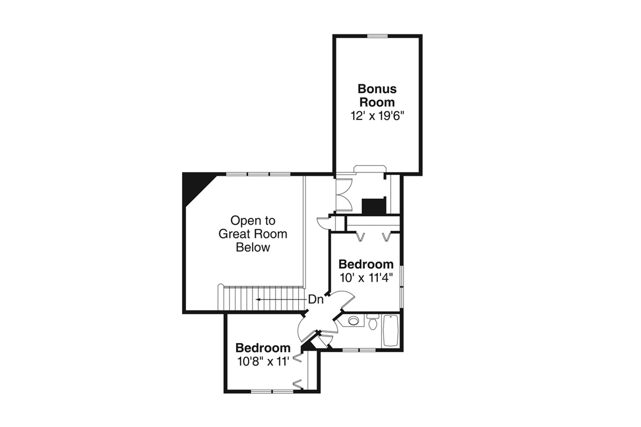 Secondary Image - Country House Plan - Rivercrest 13914 - 2nd Floor Plan