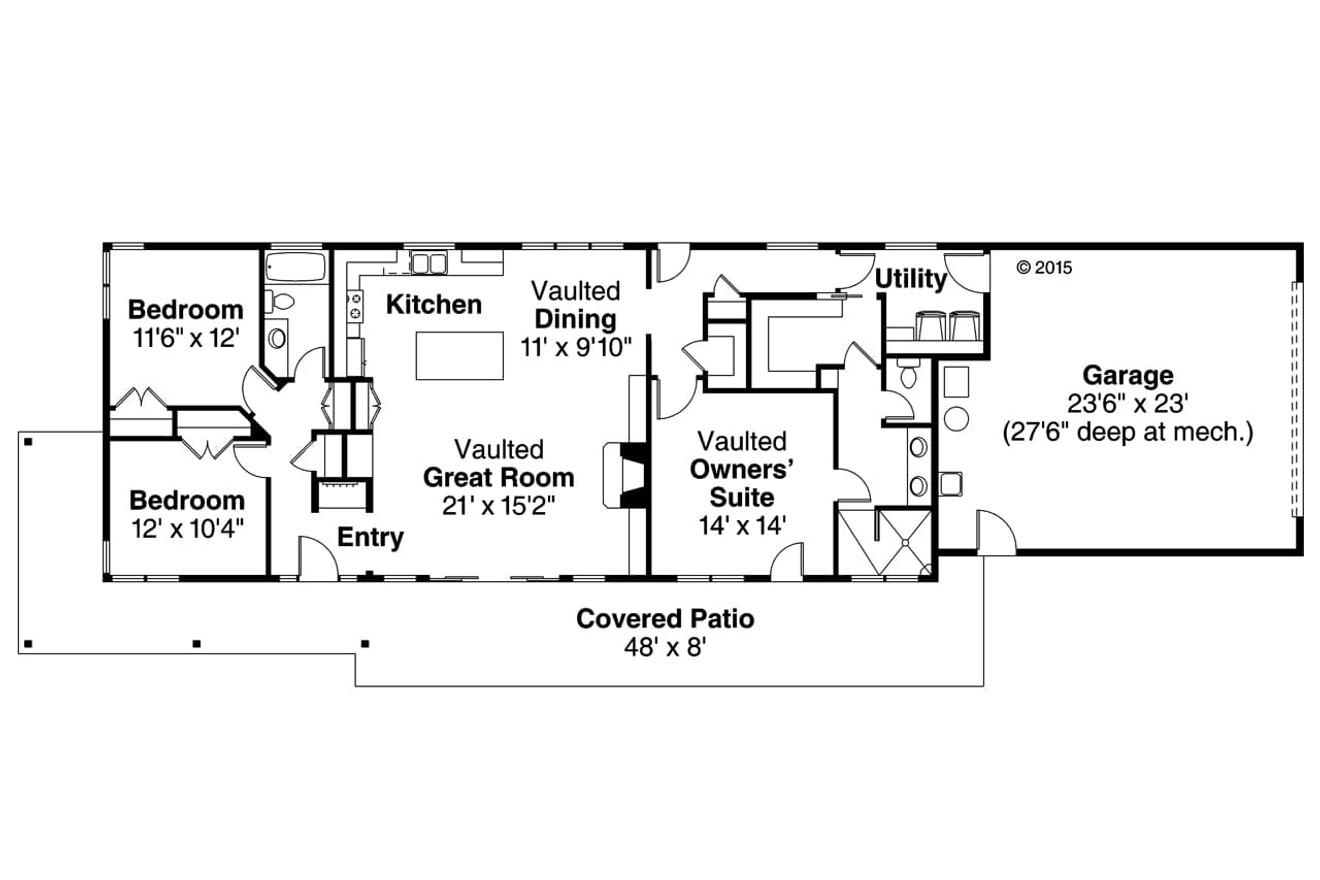 Contemporary House Plan - Covina 13922 - 1st Floor Plan