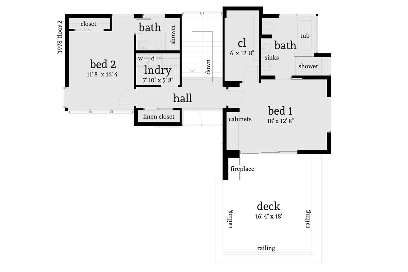 Secondary Image - Modern House Plan - 14207 - 2nd Floor Plan