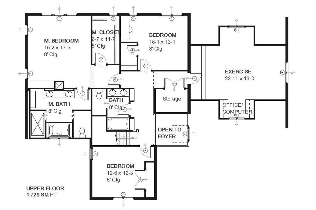 Secondary Image - Tudor House Plan - Cadillac 14275 - 2nd Floor Plan