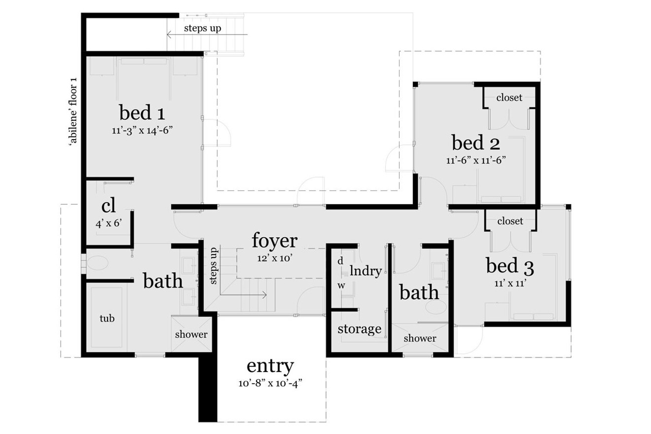 Modern House Plan - Abilene 14403 - 1st Floor Plan