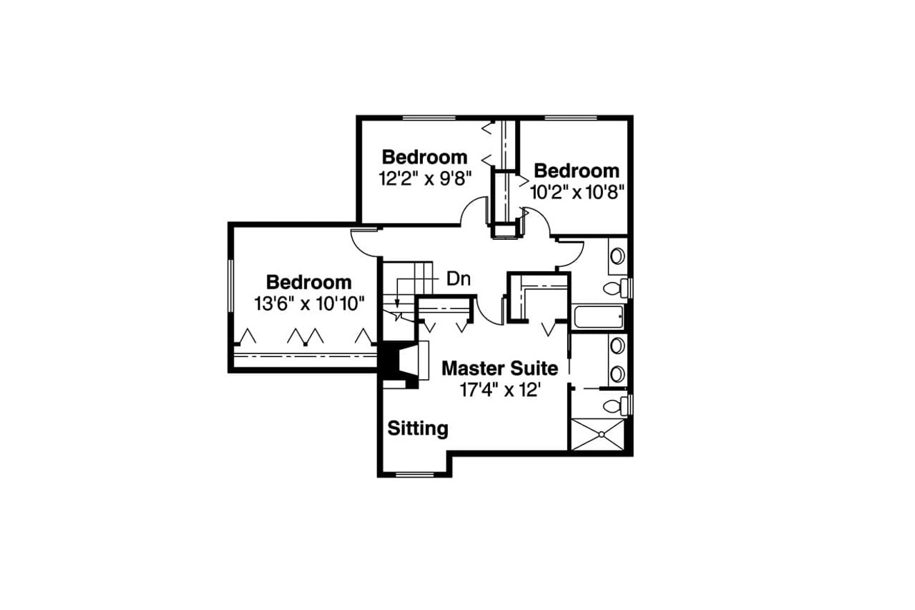 Secondary Image - Country House Plan - Prescott 14594 - 2nd Floor Plan