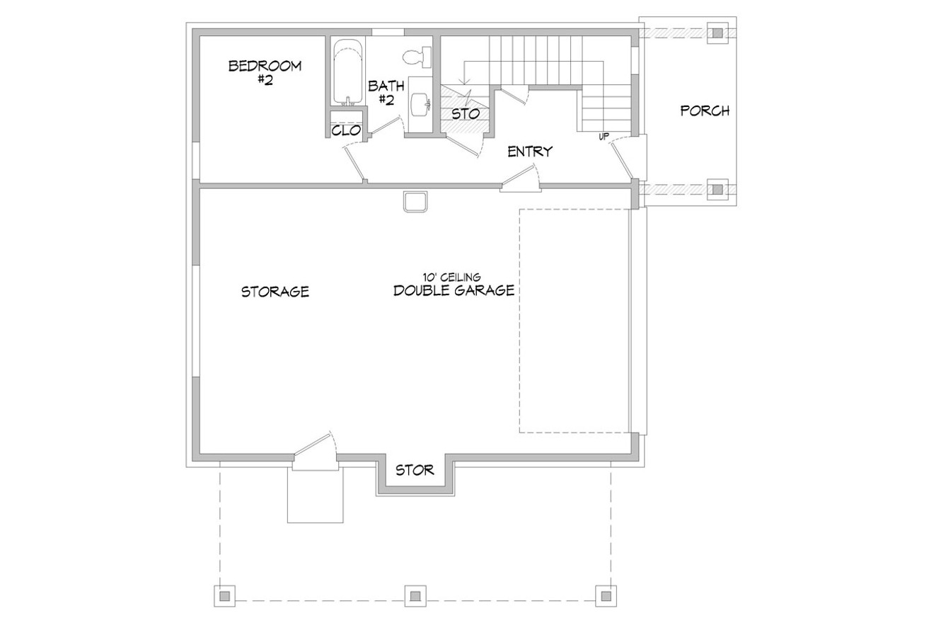 Modern House Plan - 14608 - 1st Floor Plan
