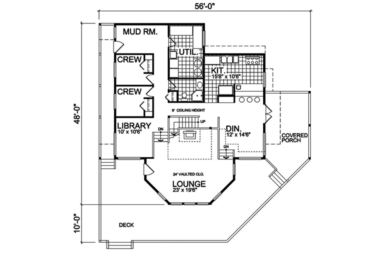 Contemporary House Plan - Capetian 14907 - 1st Floor Plan