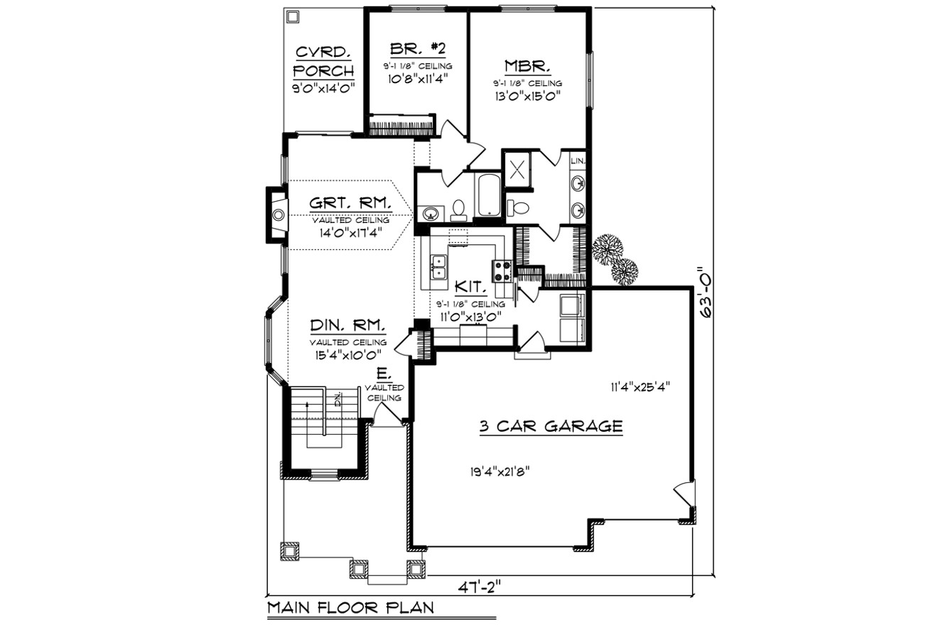 Craftsman House Plan - 14924 - 1st Floor Plan