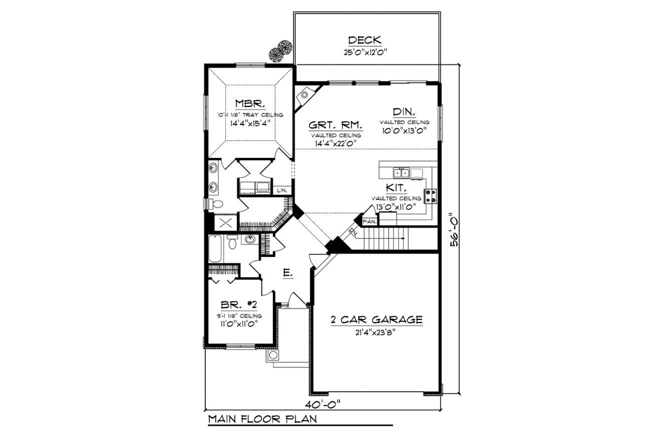 Traditional House Plan - 14941 - 1st Floor Plan