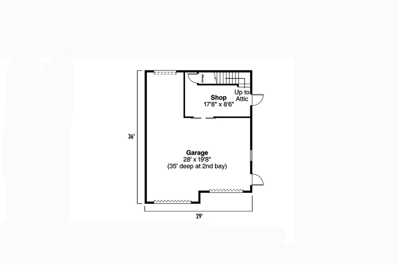 A-Frame House Plan - Gerard - Detached Garage Floor Plan - Other Floor Plan