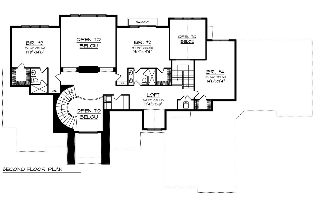 Secondary Image - European House Plan - 15106 - 2nd Floor Plan