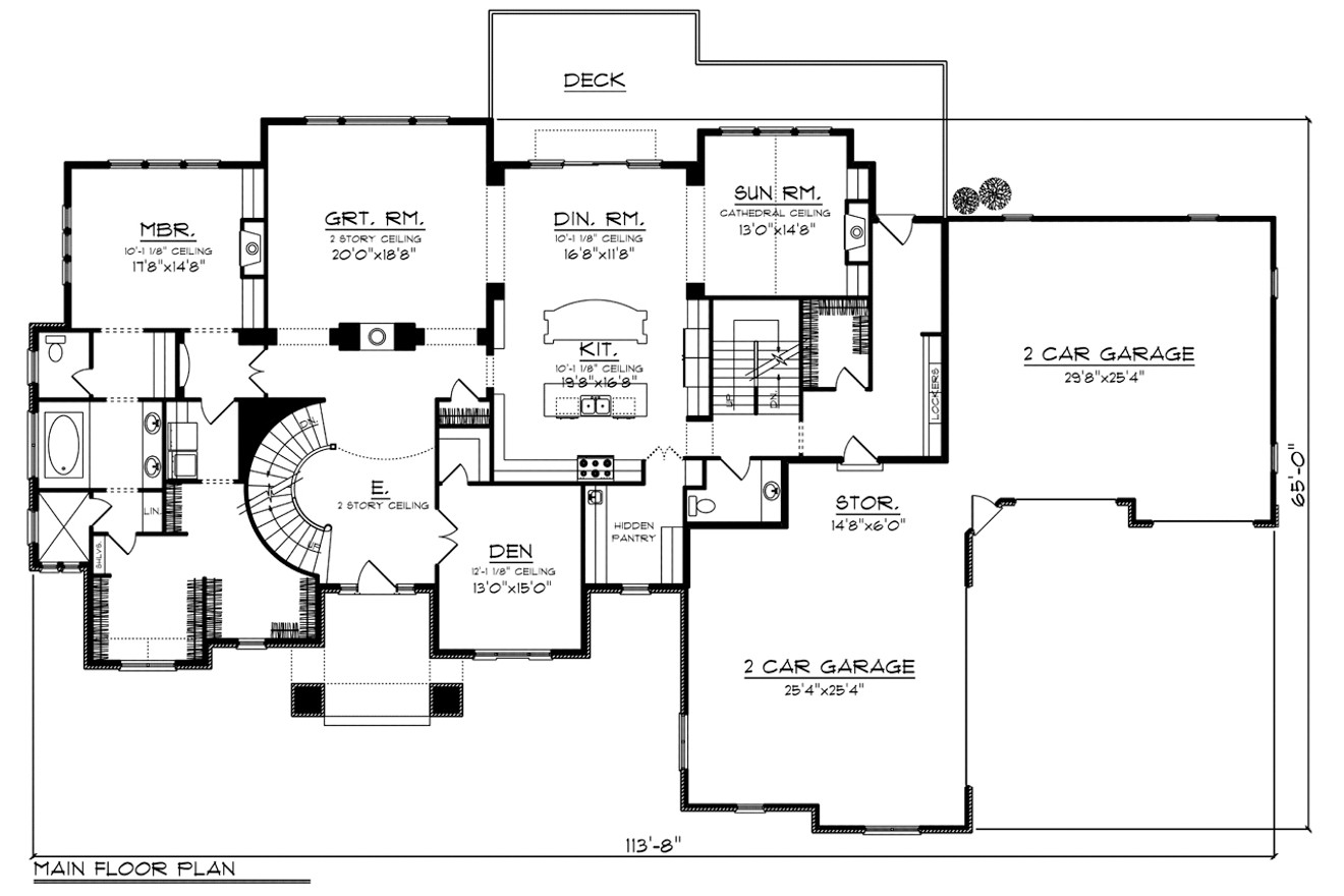 European House Plan - 15106 - 1st Floor Plan