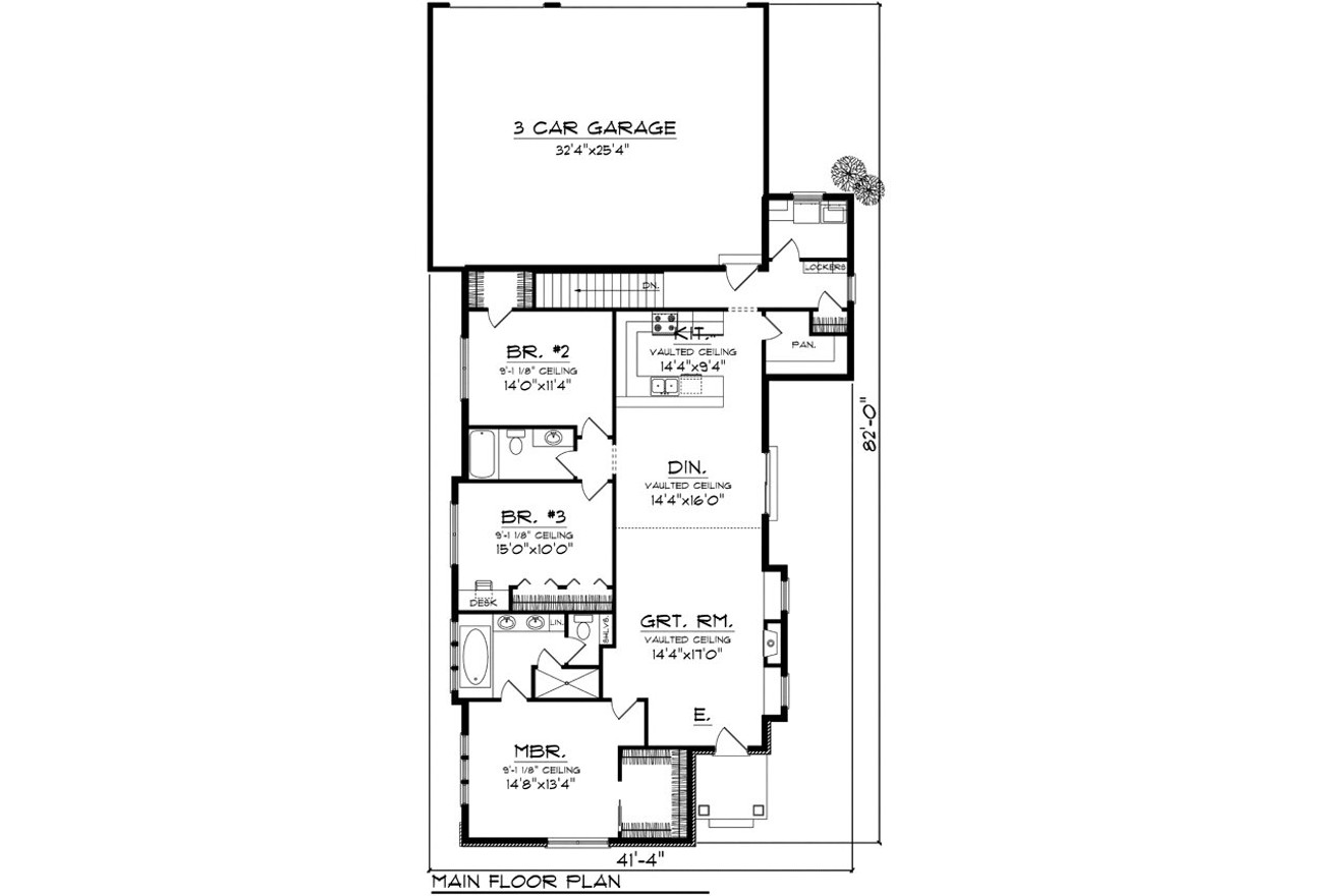 Ranch House Plan - 15112 - 1st Floor Plan