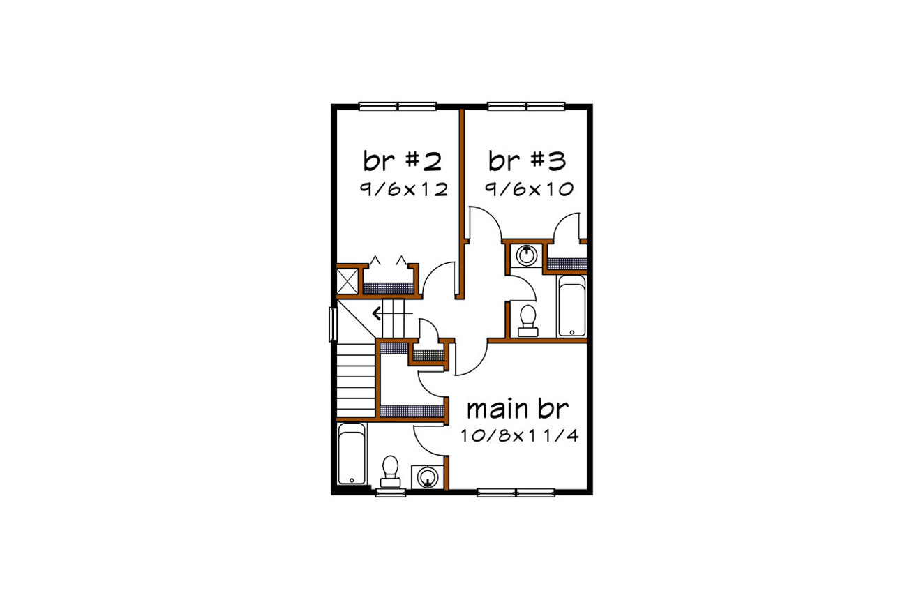 Craftsman House Plan - 15174 - 2nd Floor Plan