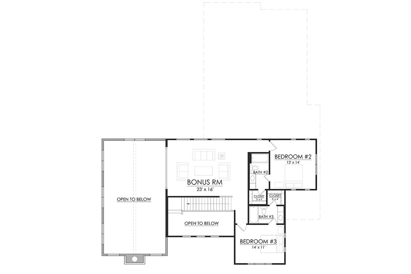 Farmhouse House Plan - Callahan 15818 - 2nd Floor Plan