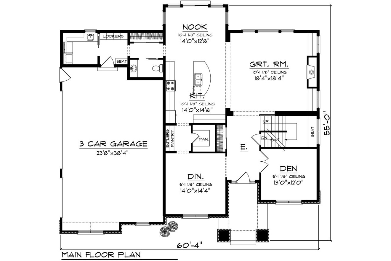 Traditional House Plan - 15832 - 1st Floor Plan