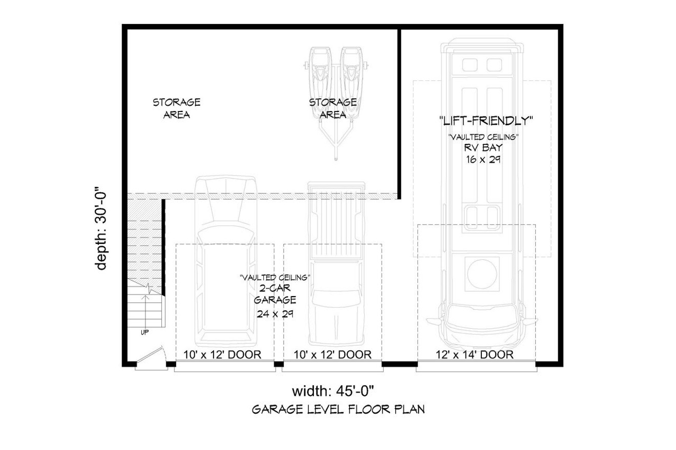 Contemporary House Plan - Garden Hwy 16357 - 1st Floor Plan