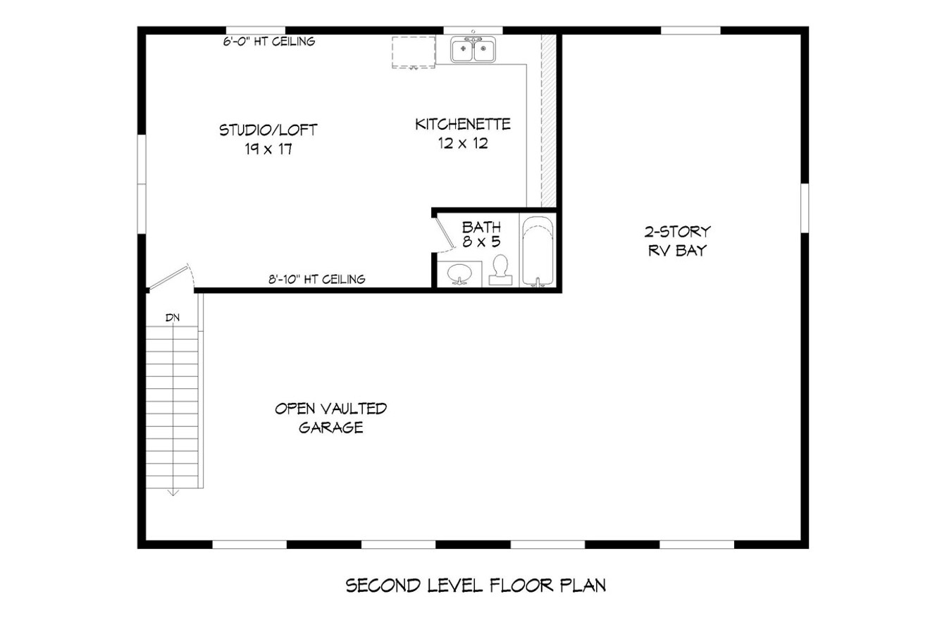 Secondary Image - Contemporary House Plan - Garden Hwy 16357 - 2nd Floor Plan