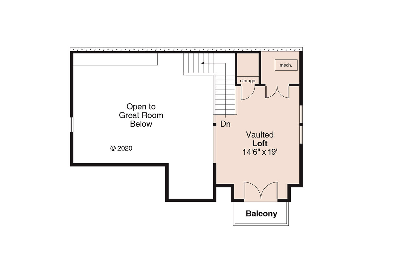Secondary Image - Craftsman House Plan - Northlake 16380 - 2nd Floor Plan