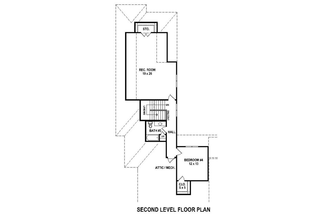 Secondary Image - Traditional House Plan - 16388 - 2nd Floor Plan