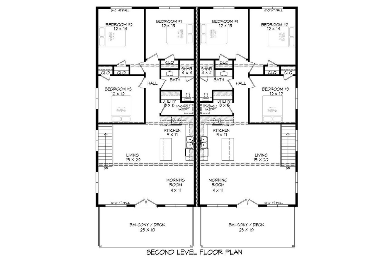 Secondary Image - Contemporary House Plan - 16668 - 2nd Floor Plan