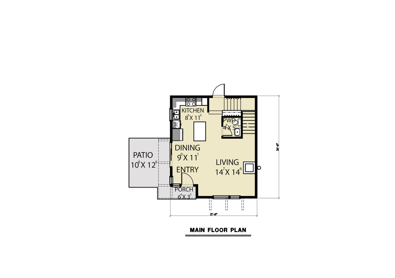 Contemporary House Plan - 16840 - 1st Floor Plan