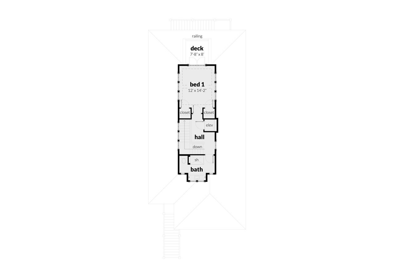Secondary Image - Bungalow House Plan - Scuttle Butt 16992 - 2nd Floor Plan