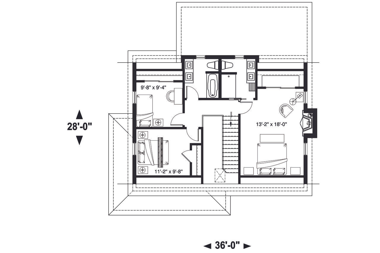 Farmhouse House Plan - Beausejour 4 17007 - 2nd Floor Plan