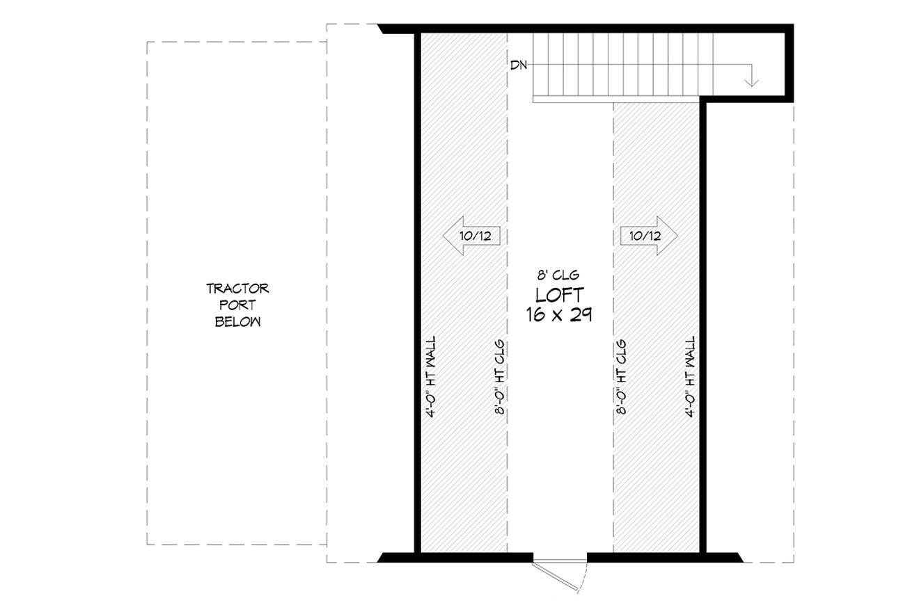 Secondary Image - Farmhouse House Plan - Raptor's Roost Barn 17043 - 2nd Floor Plan
