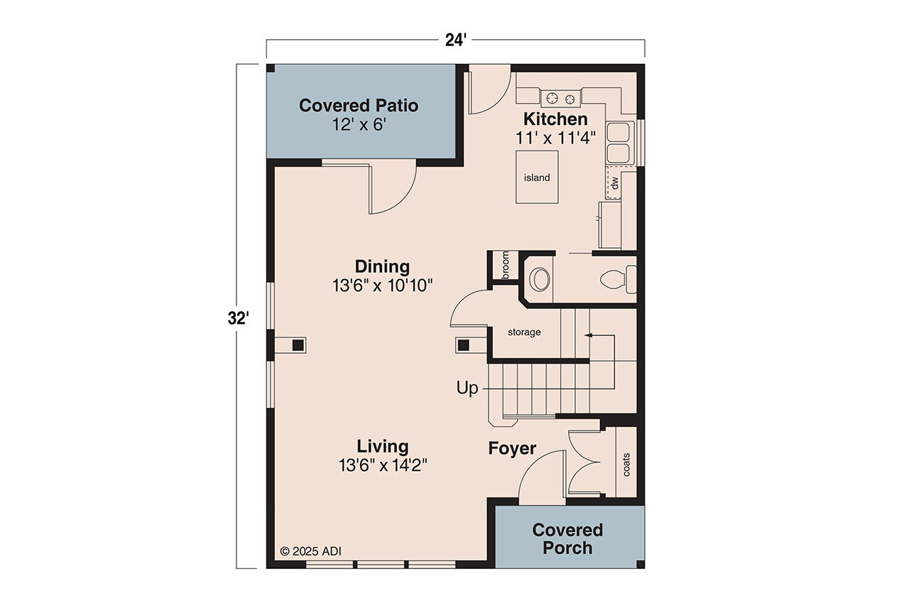 Cottage House Plan - Emerson 17347 - 1st Floor Plan
