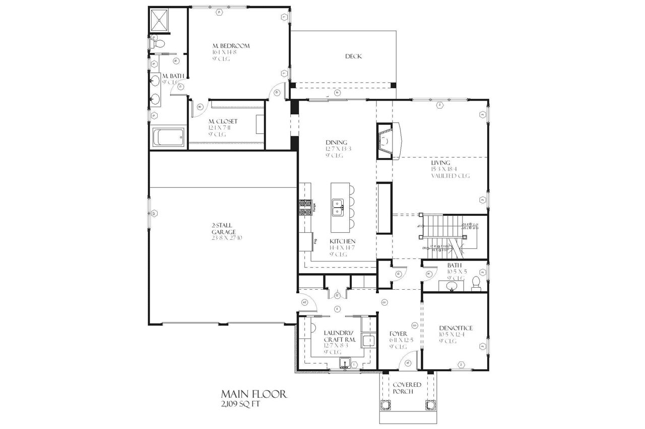 Tudor House Plan - Morningside 17467 - 1st Floor Plan