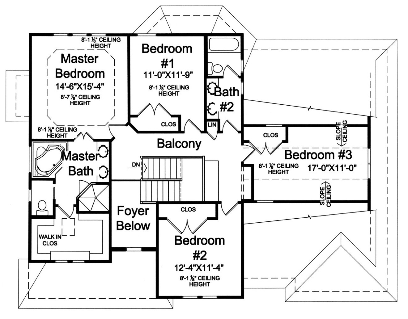 Secondary Image - Craftsman House Plan - Wisteria Hall 17489 - 2nd Floor Plan