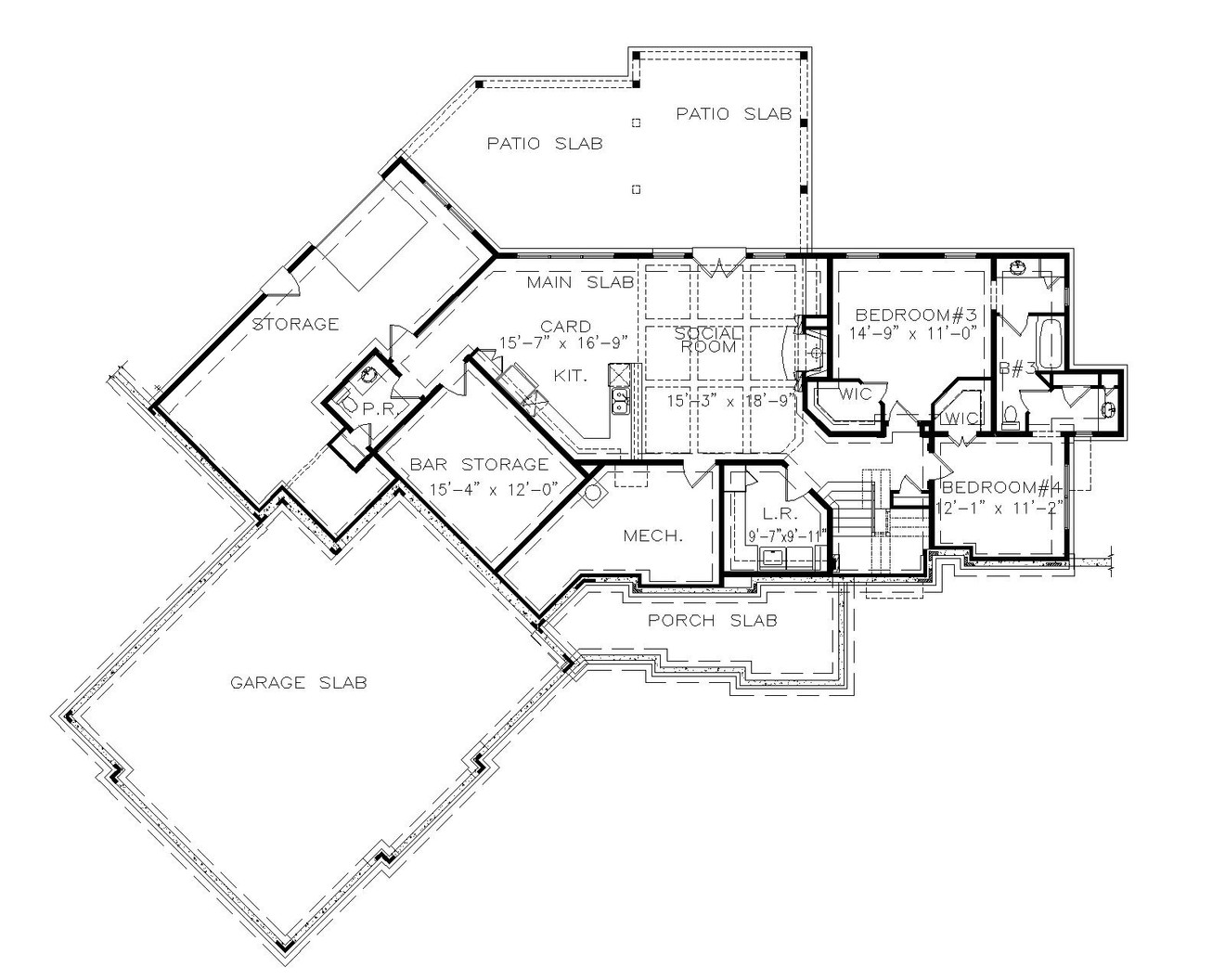 Craftsman House Plan - Lakeview Cottage 17634 - Basement Floor Plan