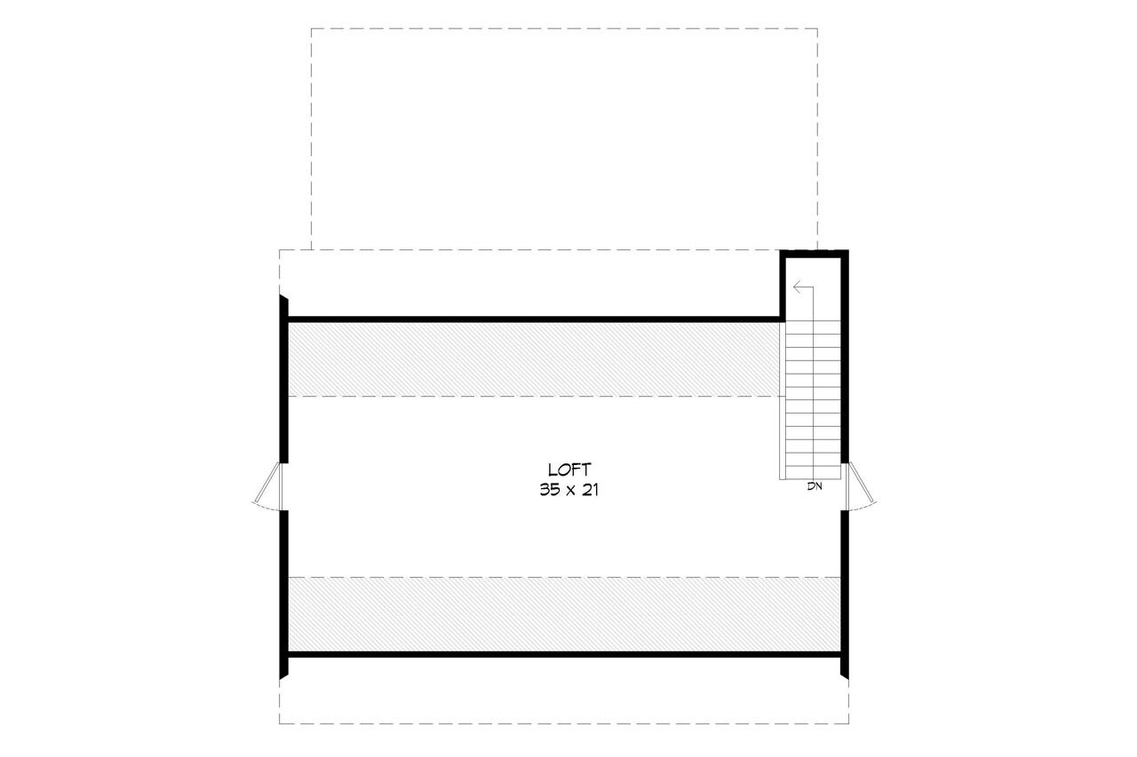 Secondary Image - Country House Plan - Copper Hill Barn 17890 - 2nd Floor Plan