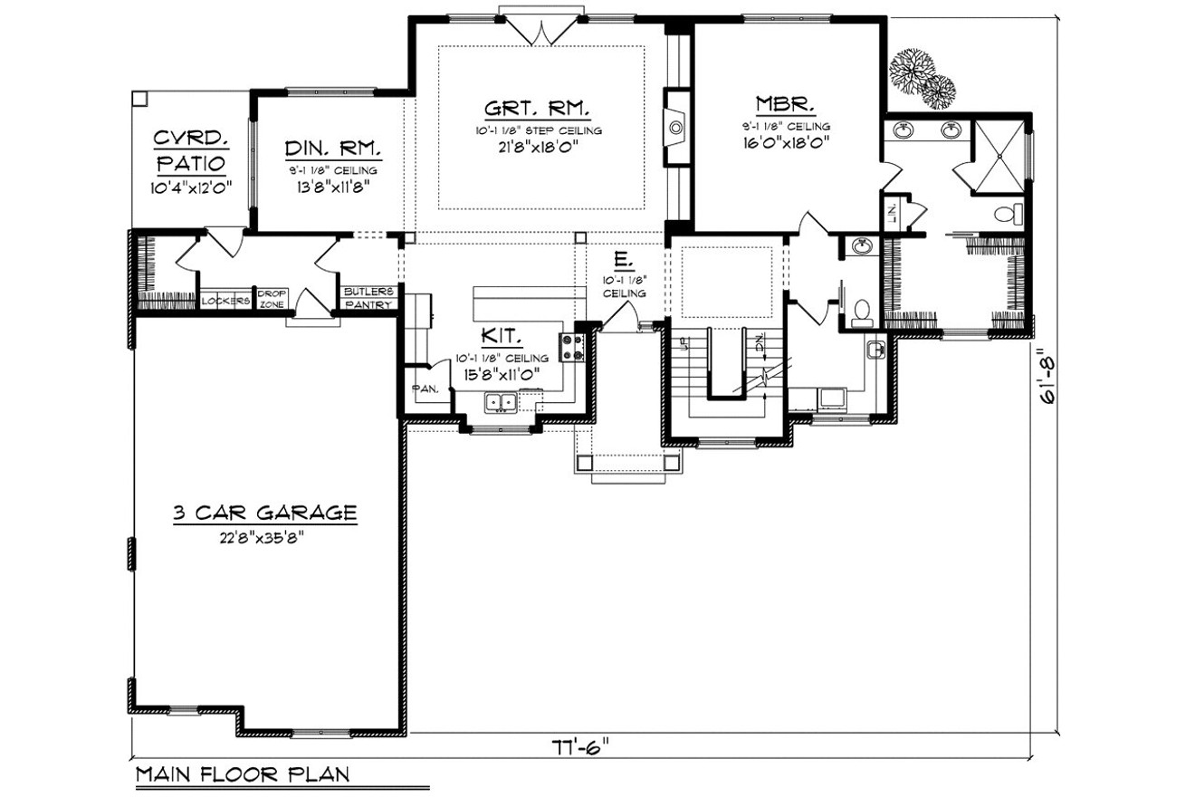 Classic House Plan - 18146 - 1st Floor Plan