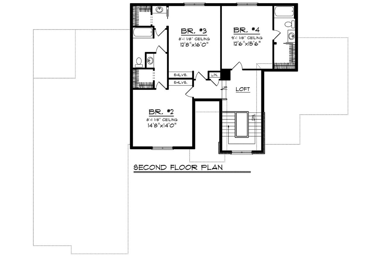 Secondary Image - Classic House Plan - 18146 - 2nd Floor Plan
