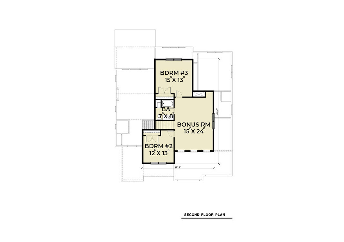 Traditional House Plan - 18163 - 1st Floor Plan