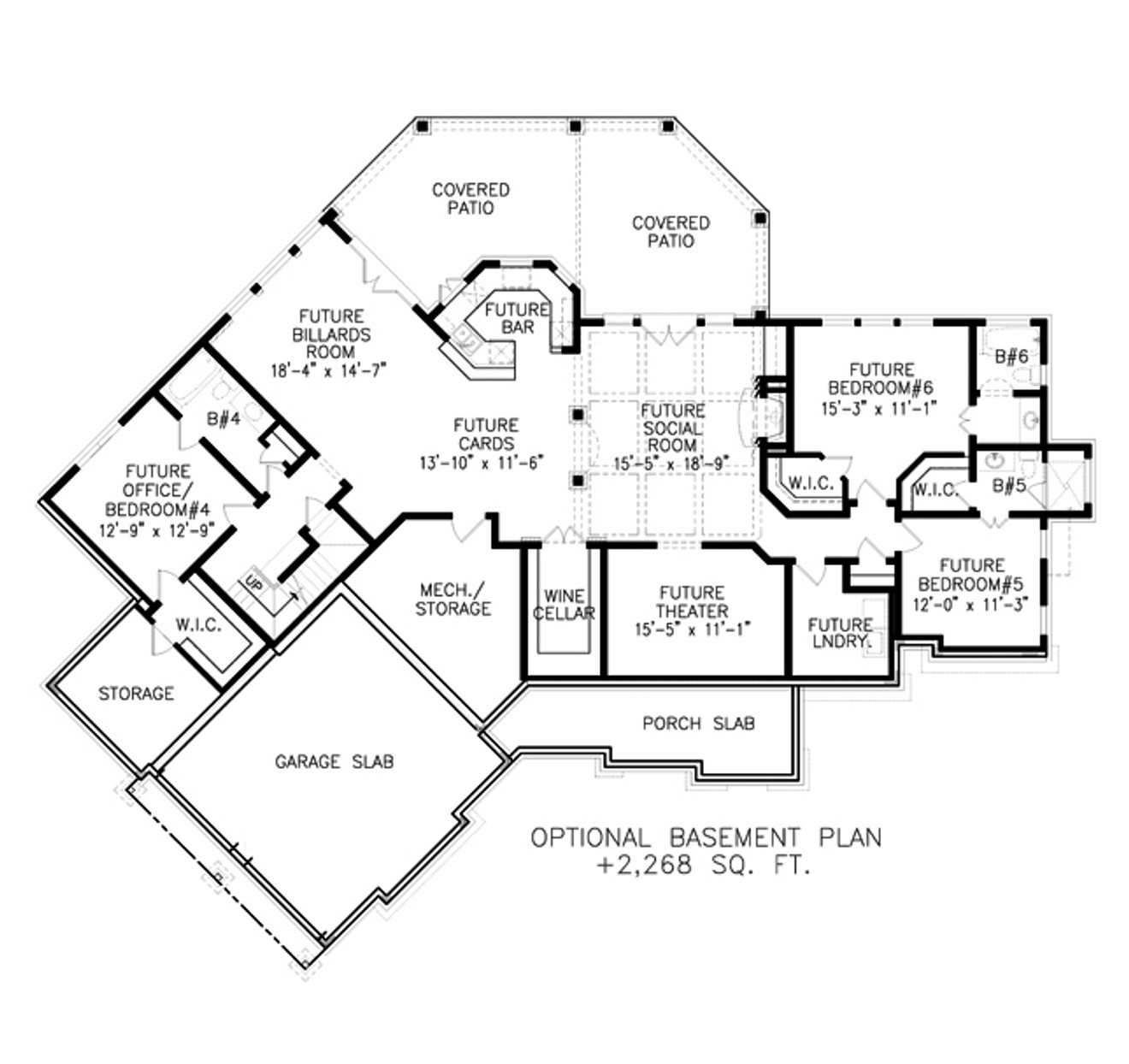 Ranch House Plan - Nantahala Cottage 18180 - Basement Floor Plan