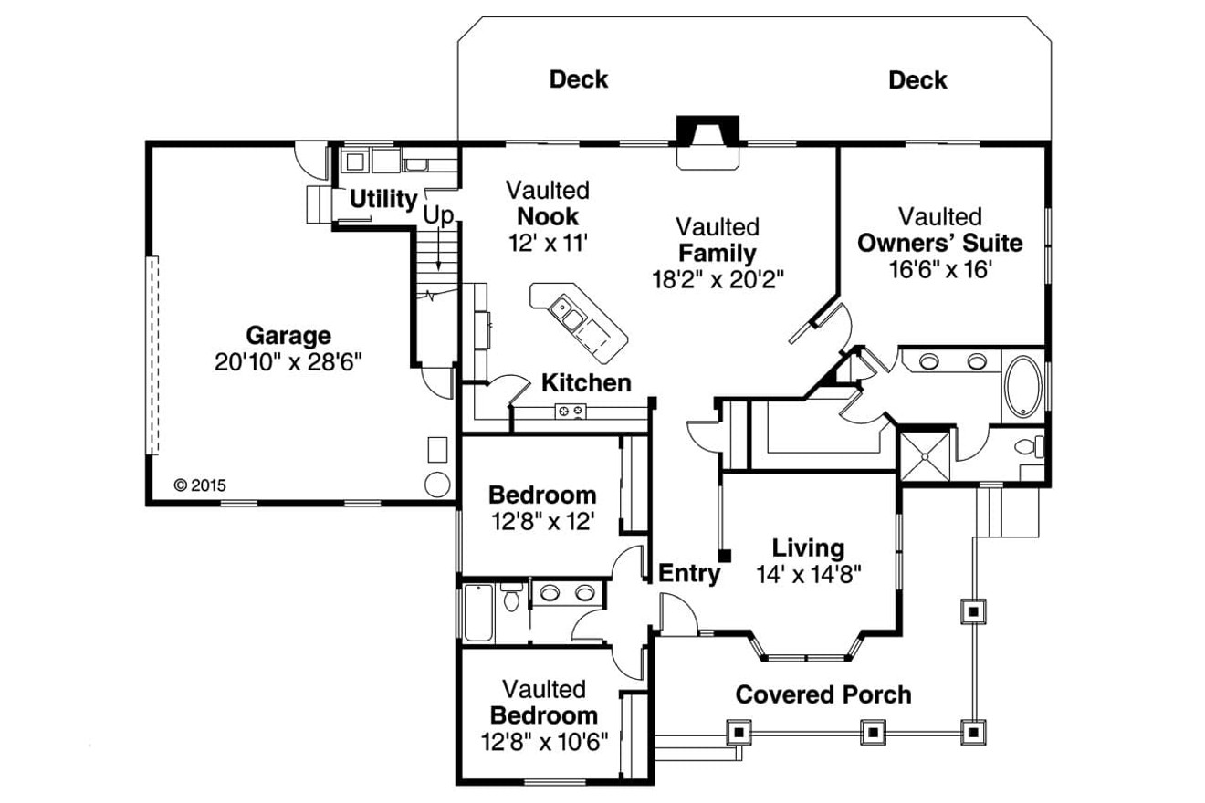 Country House Plan - Northglenn 18514 - 1st Floor Plan