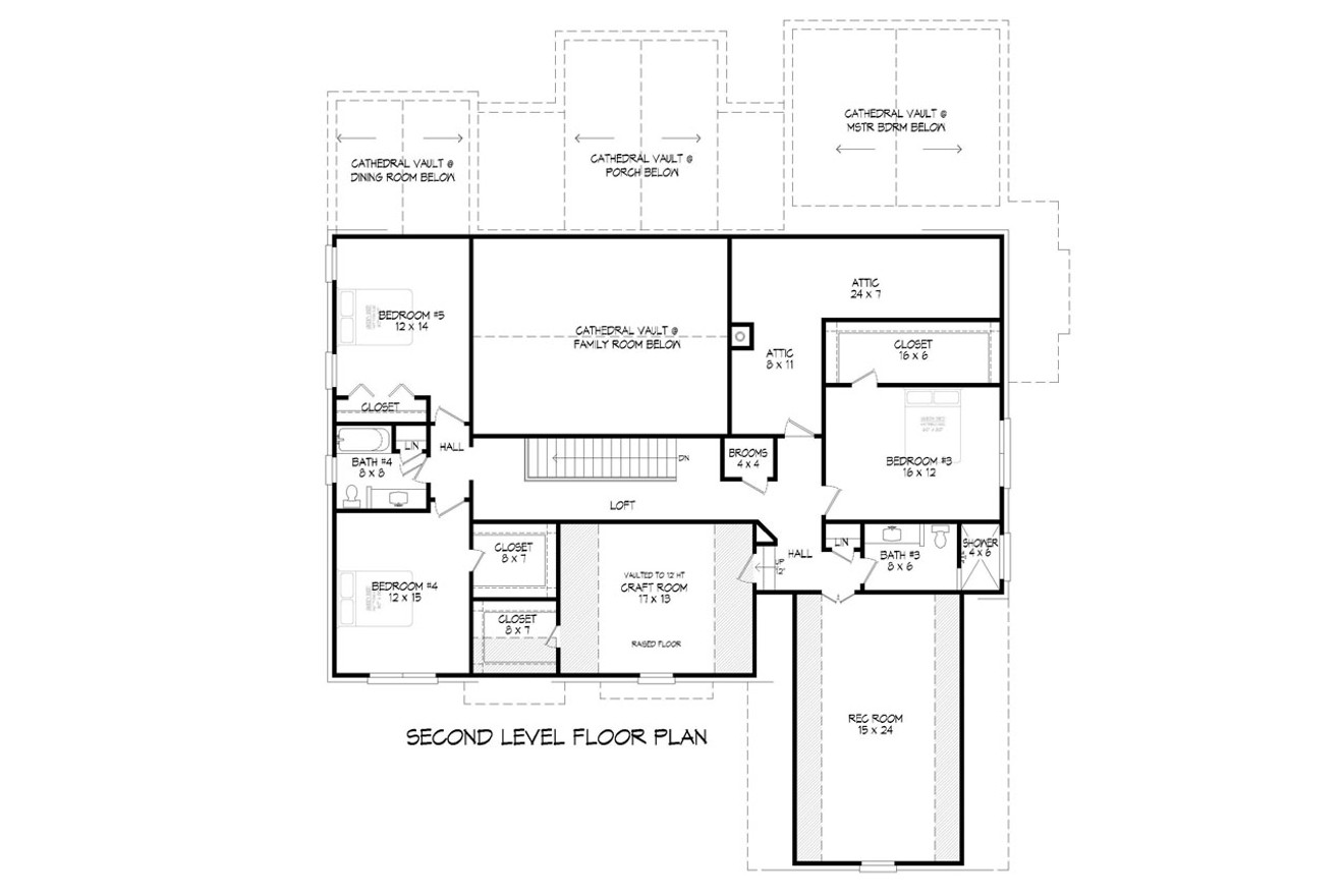 Secondary Image - European House Plan - Bright Skies 18617 - 2nd Floor Plan