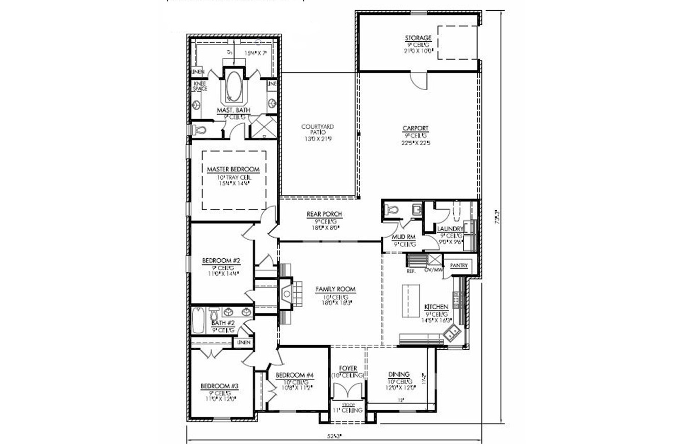 European House Plan - Chateau 18984 - 1st Floor Plan