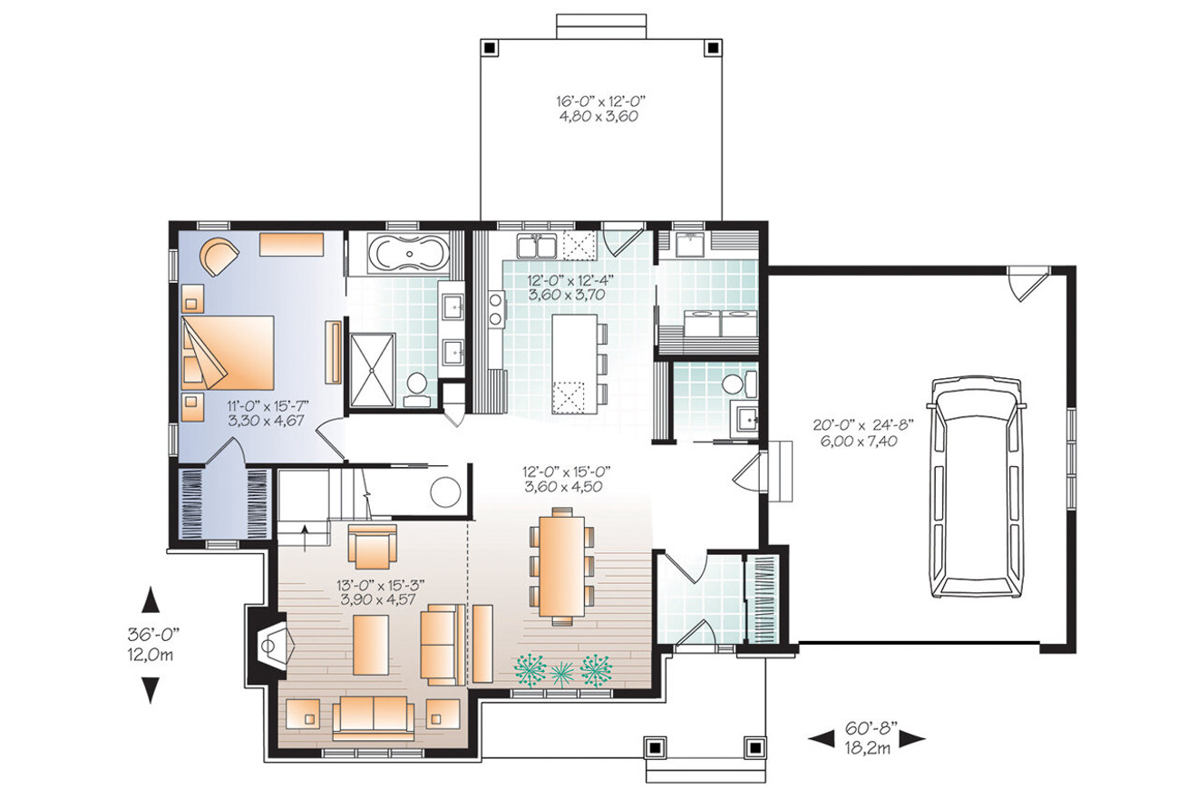 Country House Plan - Gailon 4 19058 - 1st Floor Plan