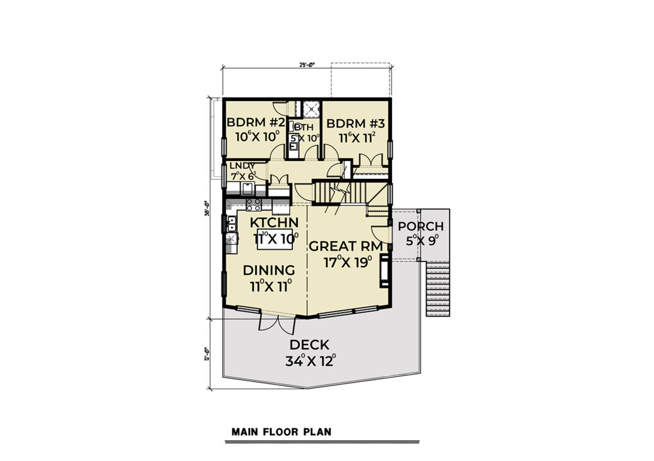 Craftsman House Plan - 19059 - 1st Floor Plan