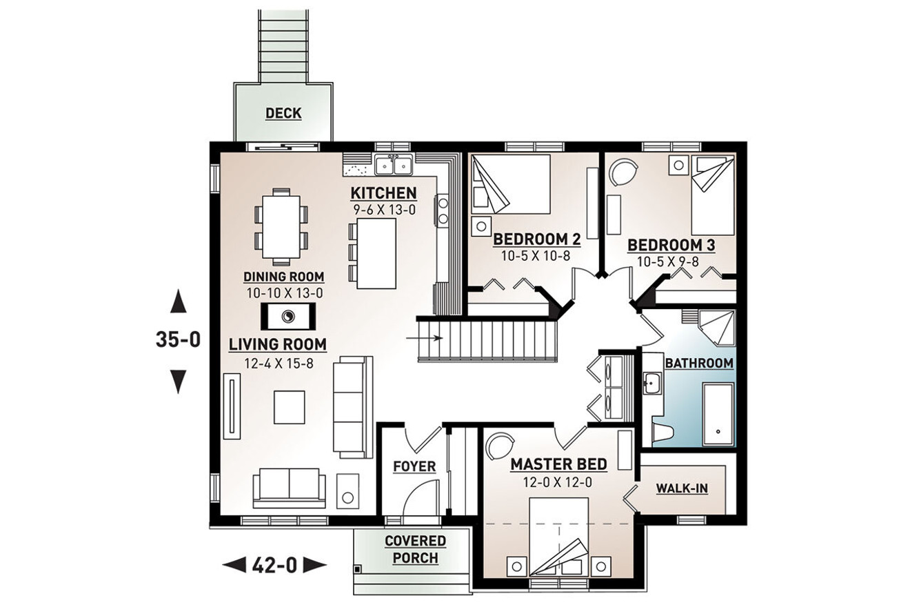 Country House Plan - Aspen Creek 19126 - 1st Floor Plan