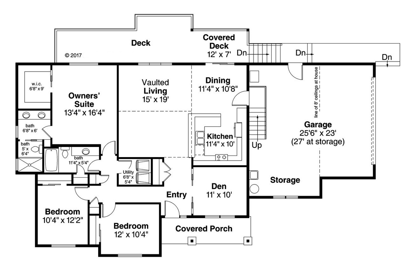 Country House Plan - Lakeridge 19268 - 1st Floor Plan