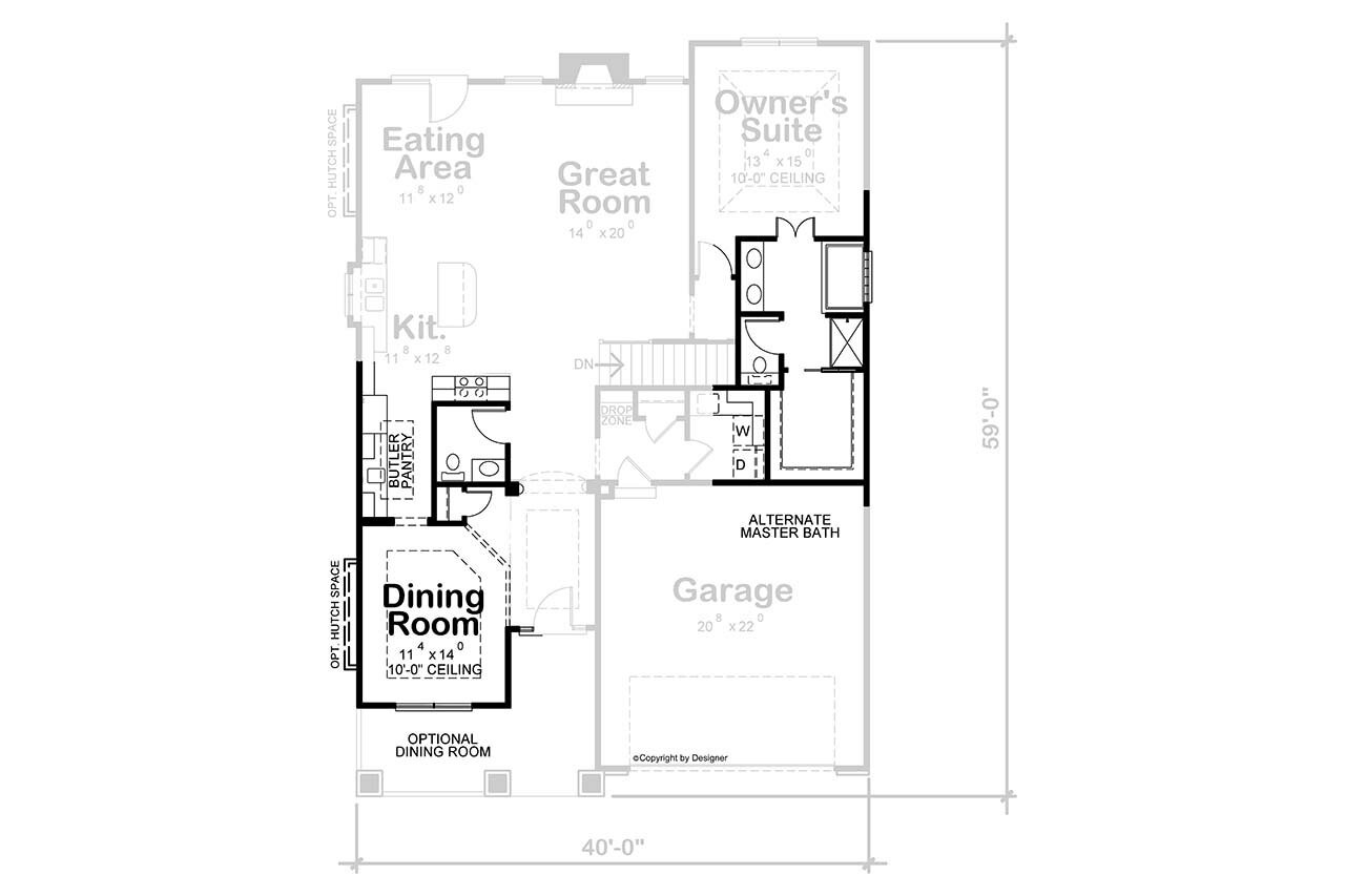 Craftsman House Plan - Telluride Grove 19274 - Optional Floor Plan