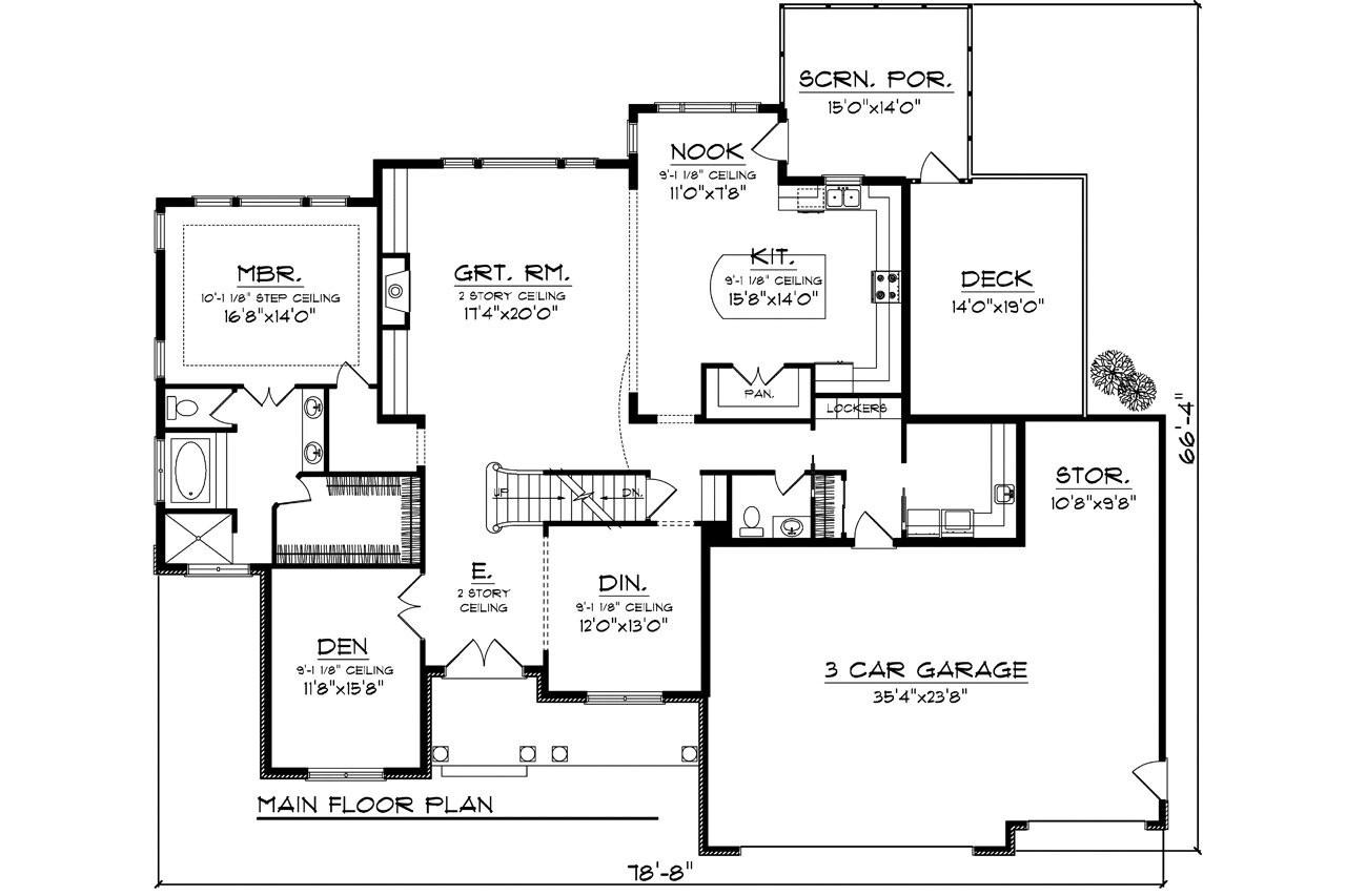 Craftsman House Plan - 19324 - 1st Floor Plan