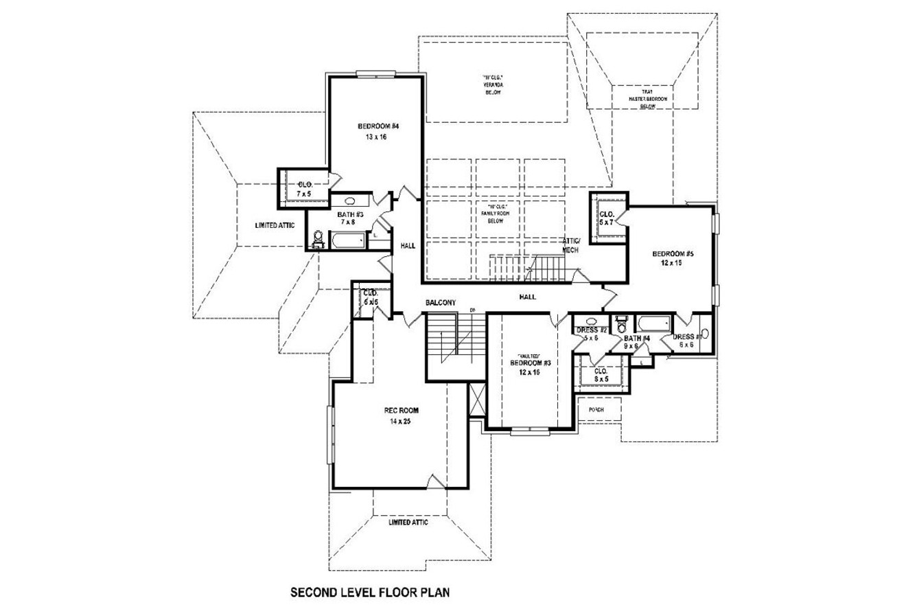Secondary Image - Classic House Plan - 19359 - 2nd Floor Plan