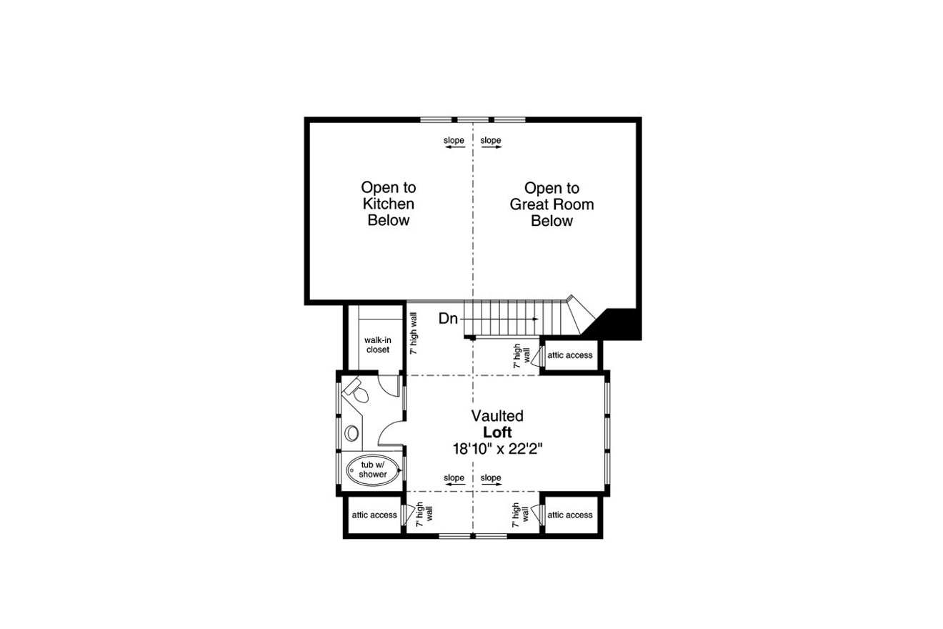 Secondary Image - Cottage House Plan - Mosier 19379 - 2nd Floor Plan