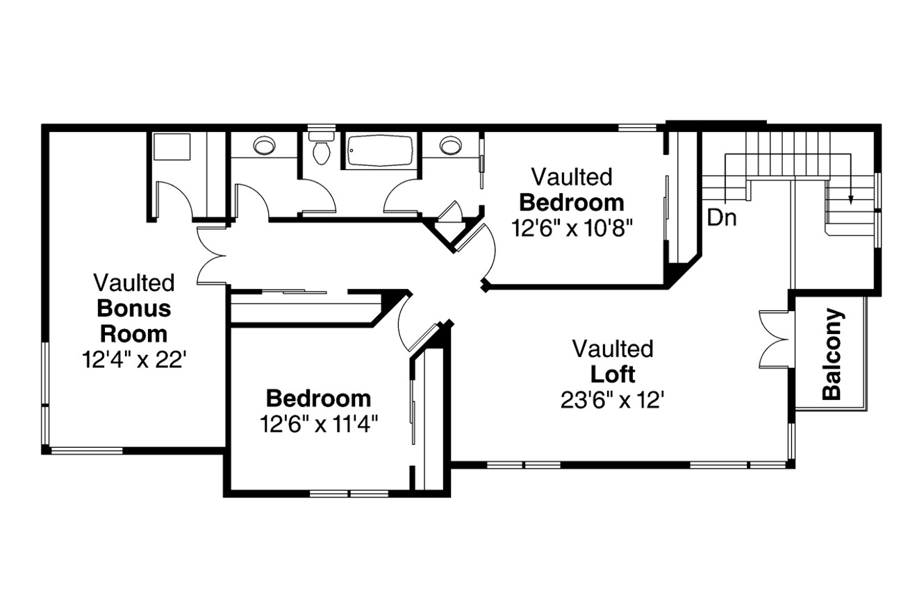 Secondary Image - Contemporary House Plan - Parkview 19473 - 2nd Floor Plan