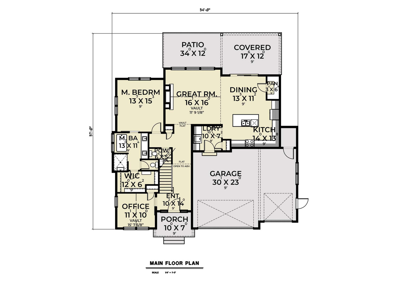 Farmhouse House Plan - 19586 - 1st Floor Plan