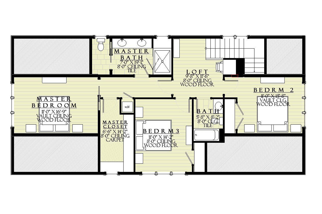 Secondary Image - Bungalow House Plan - Chestnut 19608 - 2nd Floor Plan