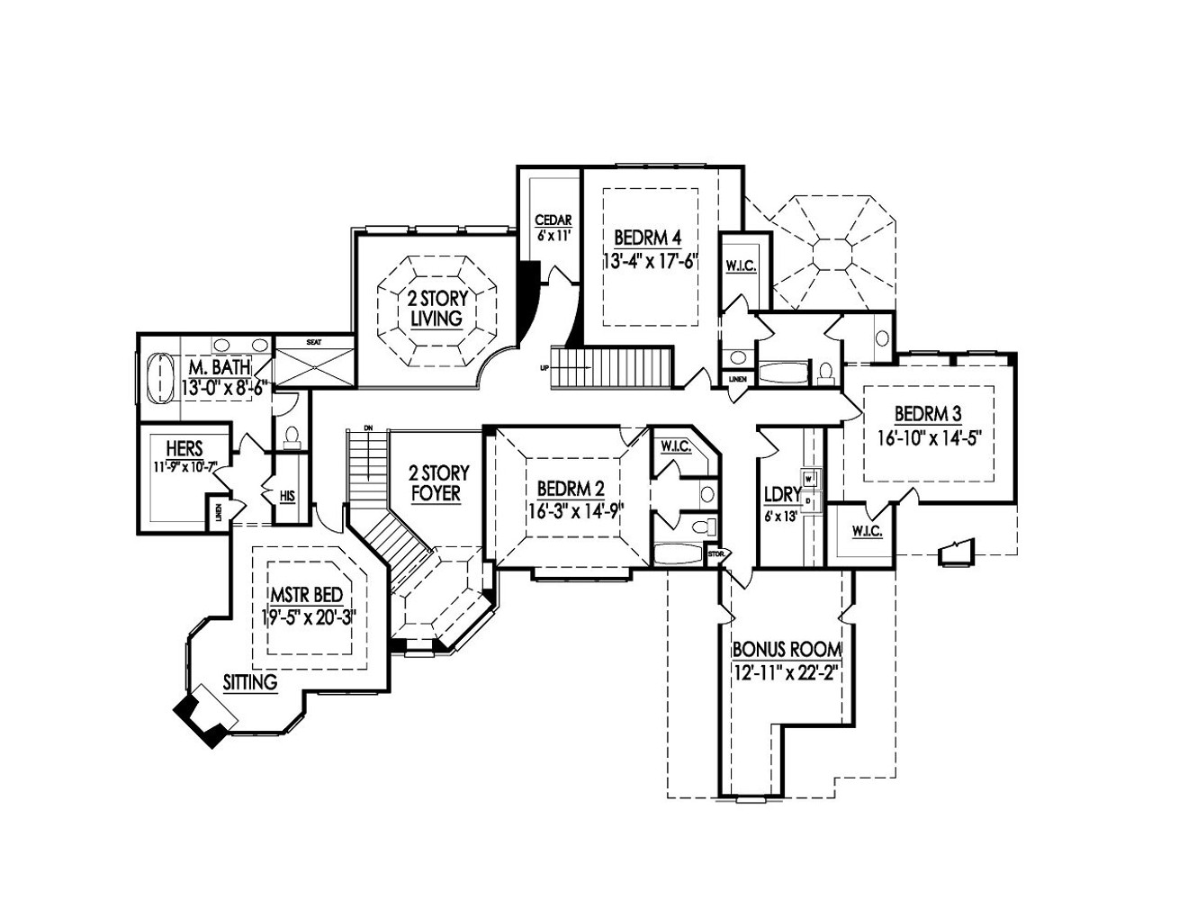 European House Plan - 19649 - 2nd Floor Plan